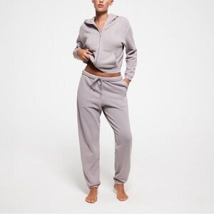 Skims French Terry Jogger Oyster Size 2X 100% Cotton Light Purple